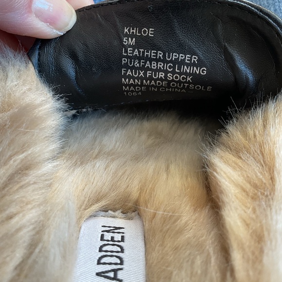 Steve Madden KLOE leather Black Mules with Gold Accents 5M - Picture 8 of 8